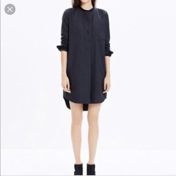 Madewell Dresses & Skirts - MADEWELL flannel Charcoal shirtdress Medium
